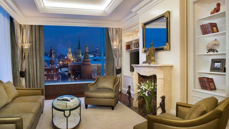 A hotel room in the Ritz Carlton in Moscow. Photo: supplied