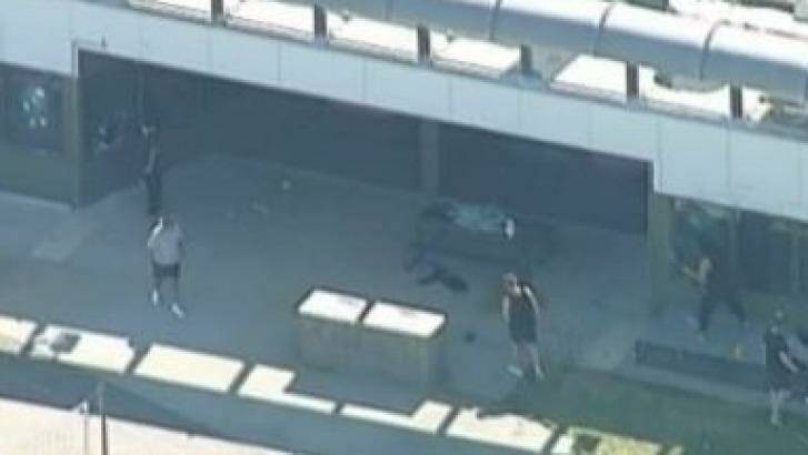 Inmates during a riot at Malmsbury earlier this month. Photo: Nine Network