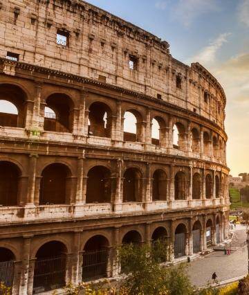 The Colosseum, Rome, at sunset. Photo: iStock