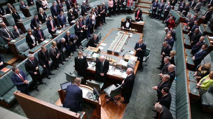 Speaker Tony Smith takes the chair in the House of Represenatives. Photo: Andrew Meares