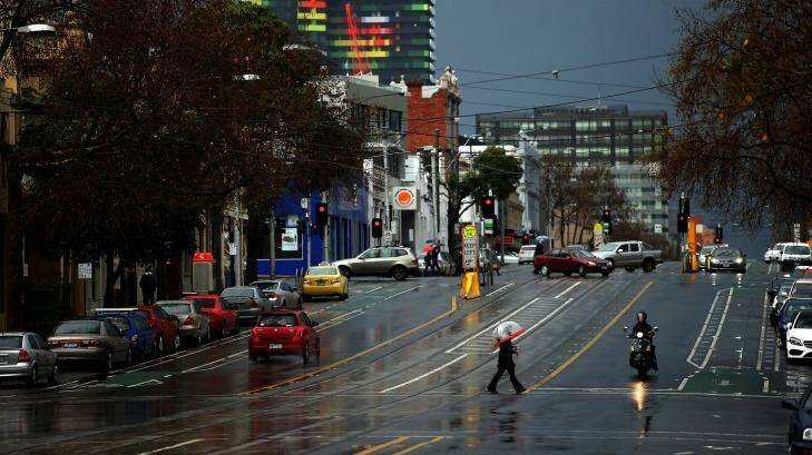 Showers are expected to hit Melbourne on Wednesday evening, and stay until Saturday morning.  Photo: Pat Scala