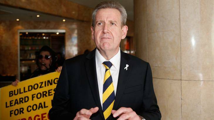Barry O'Farrell, the outgoing member for Ku-ring-gai, at ICAC last year.  Photo: Daniel Munoz