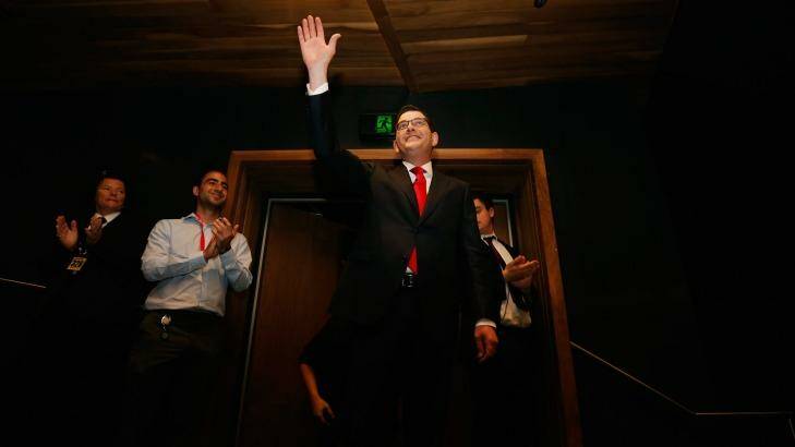 Labor leader Daniel Andrews at the Labor party campaign launch in Geelong.  Photo: Chris Hopkins
