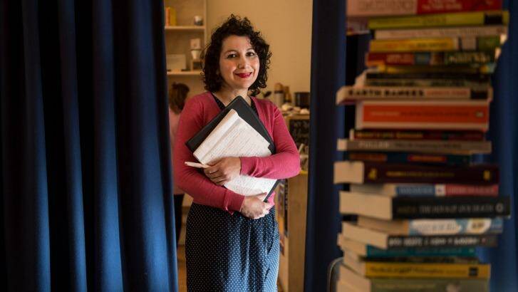 Sonya Tsakalakis is helping people find something to read at the School of Life cafe.  Photo: Penny Stephens