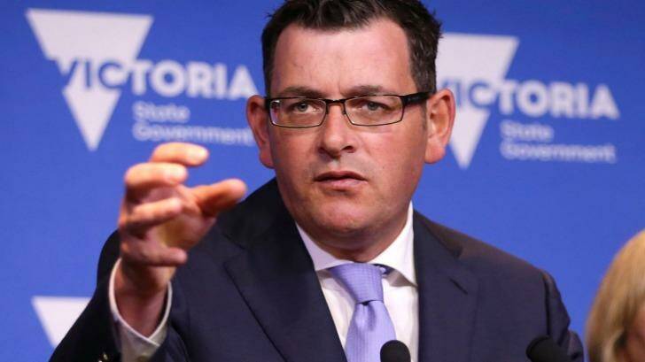 As opposition leader in 2014, Daniel Andrews was outraged at an entitlement scandal surrounding Geoff Shaw.  Photo: Darrian Traynor