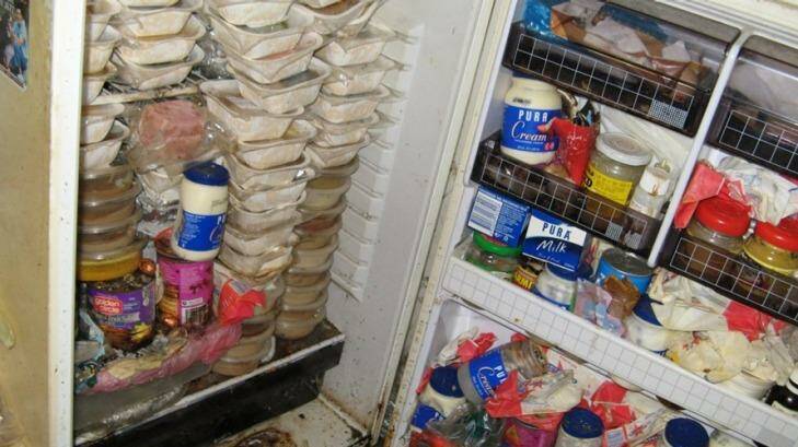 Meal on Wheels containers piled up in the fridge of a 79-year-old Caulfield woman. Photo: Supplied
