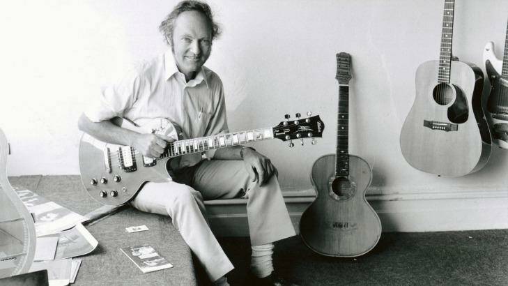 Bill May pictured in the 1980s at the Canterbury factory of Maton Guitars, the company he founded in 1946. Photo: Max Loudon