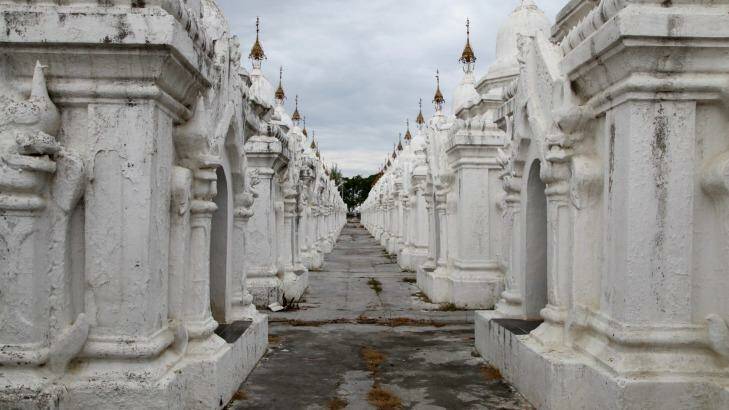The world's largest book, AKA the Kuthodaw Inscription Shrines. Photo: Kerry van der Jagt