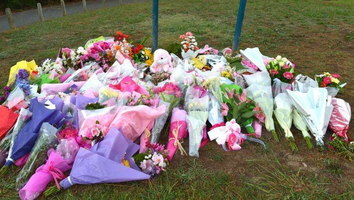 A sea of flowers at the scene where Masa Vukotic's body was found. Photo: Joe Armao