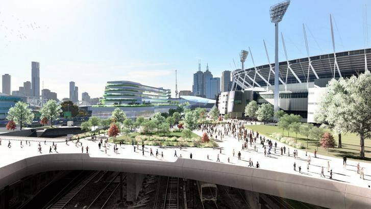 New decking option for the MCG to connect with Melbourne and Olympic Parks  Photo: SUPPLIED