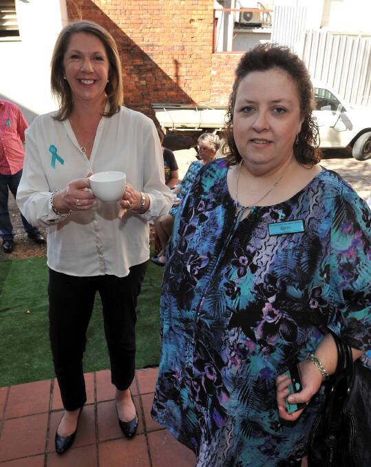 Ballarat MP Catherine King and Karen Welsh have both been touched by ovarian cancer in different ways. Picture: Lachlan Bence