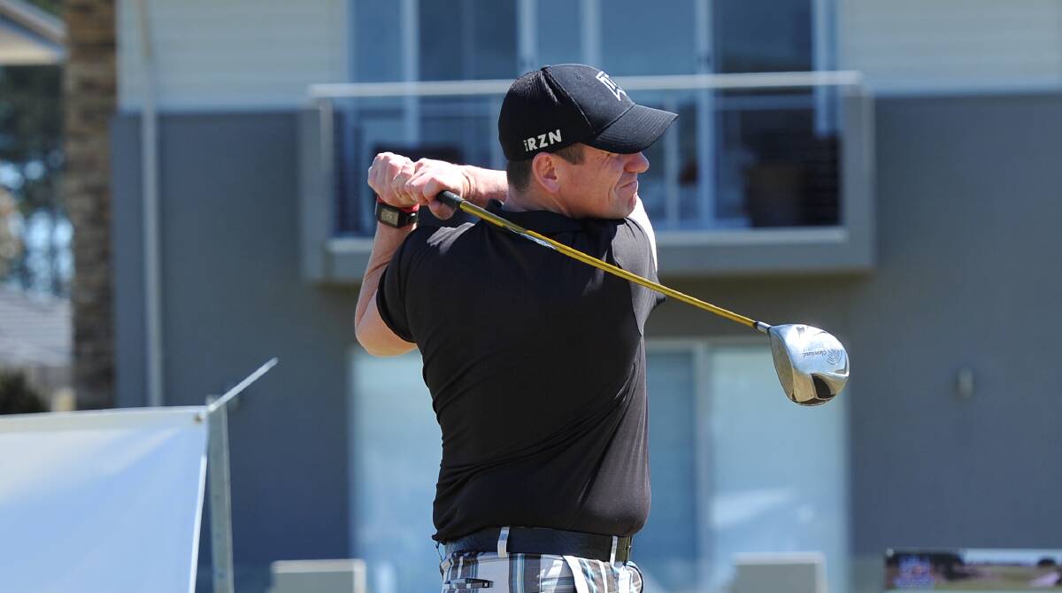 CHARITY EVENT: Alex Campbell takes part in the Red Lion United Way Golf Classic. The fundraiser is United Way Ballarat's biggest for the year. Picture: Lachlan Bence  