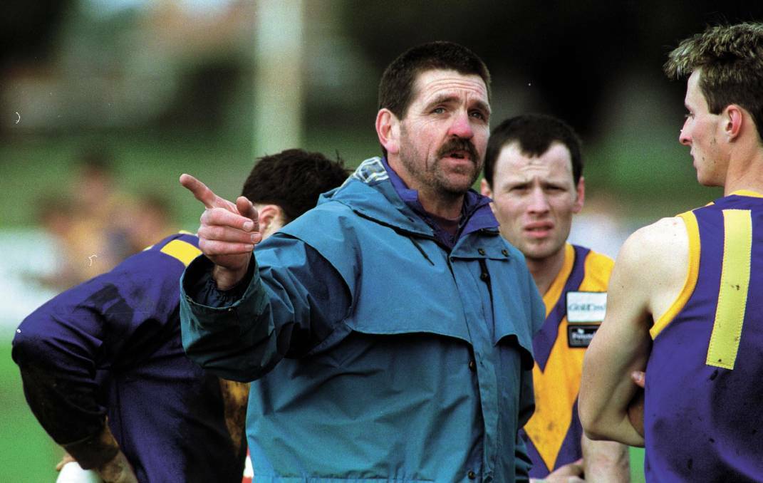 RESPECTED: Sebastopol coach Malcolm Scott during a 2001 match against Lake Wendouree. Picture: Lachlan Bence