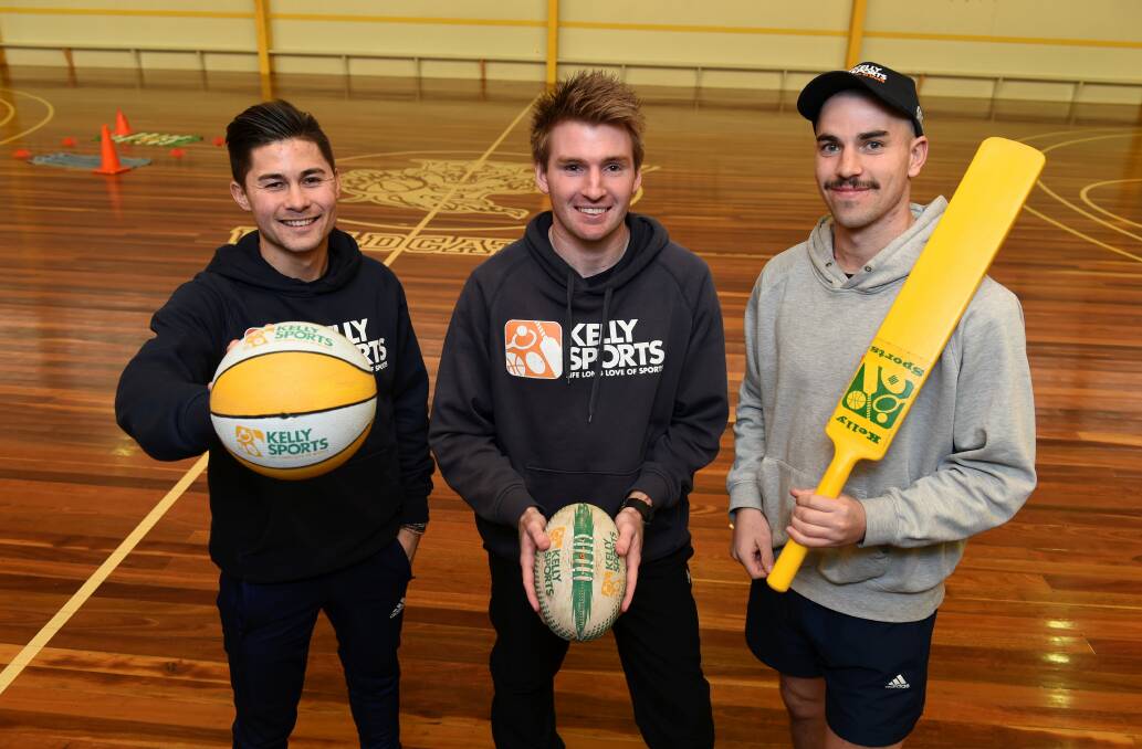PASSIONATE: Kelly Sports Greater Ballarat staff members include soccer player Dom Swinton, basketball player Zac Pullman and footballer Jarrod Rodgers. Picture: Lachlan Bence