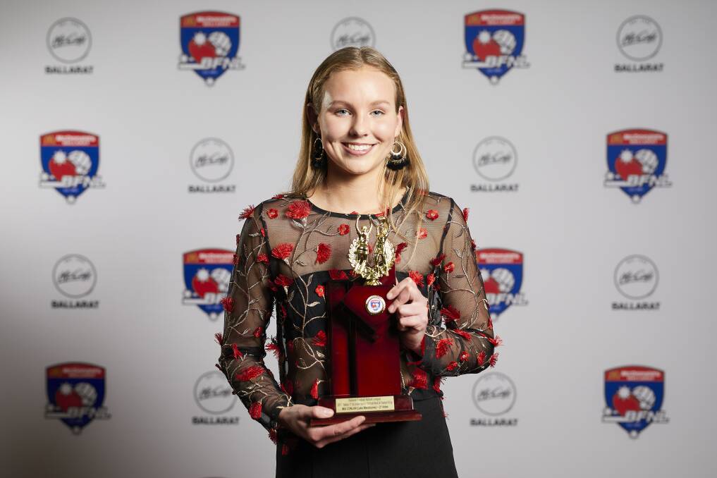 Mia Conlan, pictured at the BFNL Junior Best and Fairest event last year, has earnt an opportunity in the A grade squad.Picture: Luka Kauzlaric