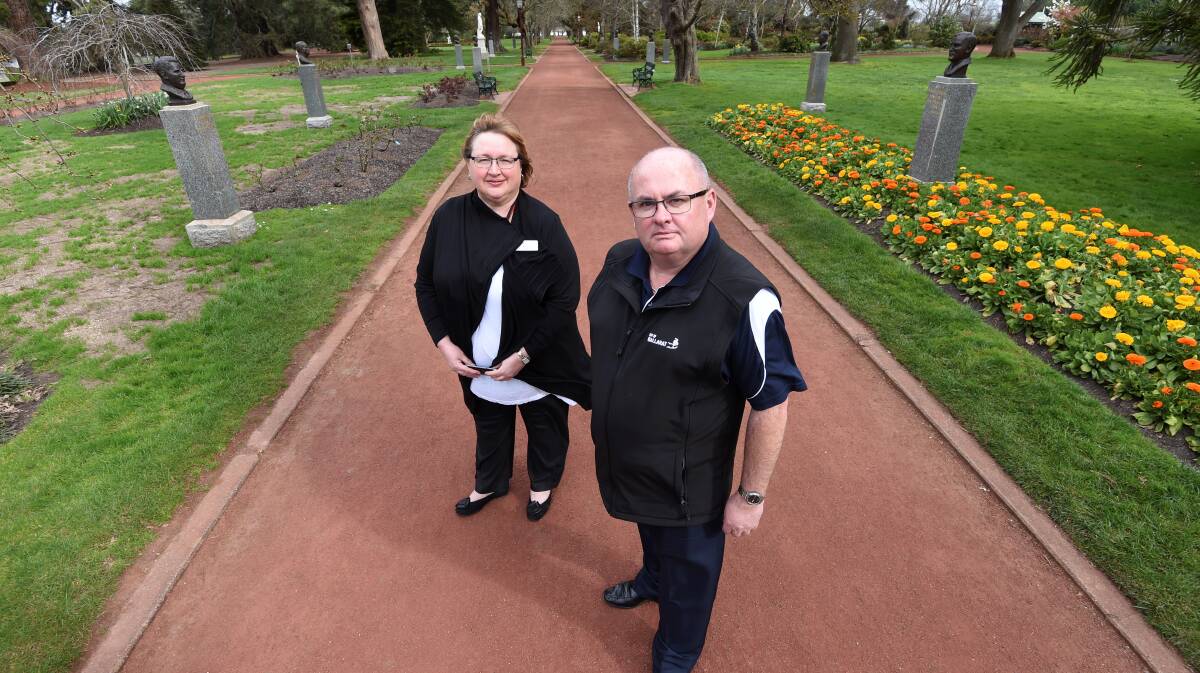 Ballarat and District Suicide Prevention Network chairman Des Hudson and Lifeline Ballarat's Nicky Barton. Picture: Lachlan Bence