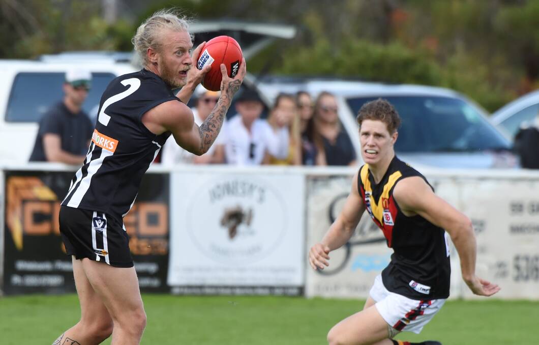 SUSPENDED: Darley's Chris Graham in the round one match against Bacchus Marsh a week earlier. He will miss the round three clash against Sunbury. Picture: Lachlan Bence