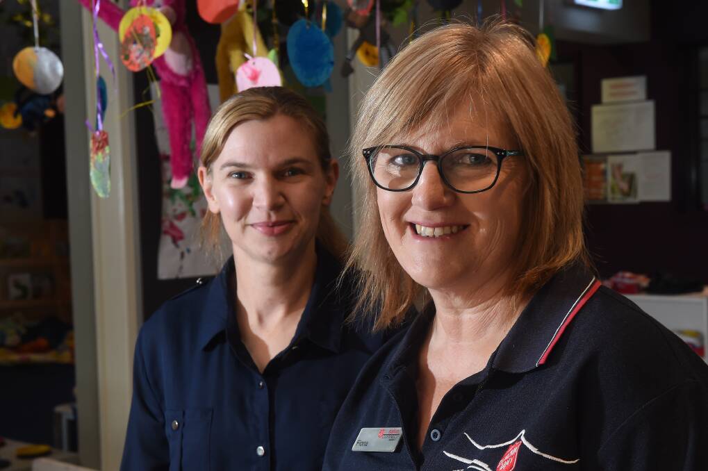 MAKING AN IMPACT: SalvoConnect Western's child care centre coordinator Alison Ford and chaplain Fiona White both play pivotal roles. Picture: Jeremy Bannister