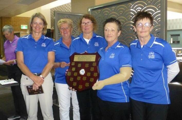 The division one team which won the Ballarat District Pennant Final on
Monday. Pictured: Jill Heinz, Vicki Waldron, Liz Molesworth, Vicki Wilson and Kay Johnston.