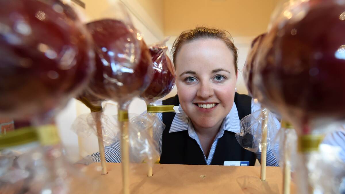 Sovereign Hill's Bree Milgate at the Family Hawkers Market at The Mining Exchange. Picture: Lachlan Bence