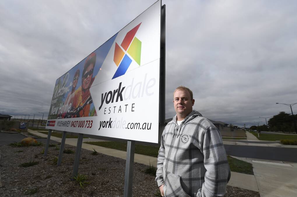 Growth: Yorkdale Estate resident Clint Harris is happy about Ballarat City Council’s plans to expand the city’s west through a new suburb, which would add schools and shops for residents in Yorkdale Estate. PICTURE: JUSTIN WHITELOCK