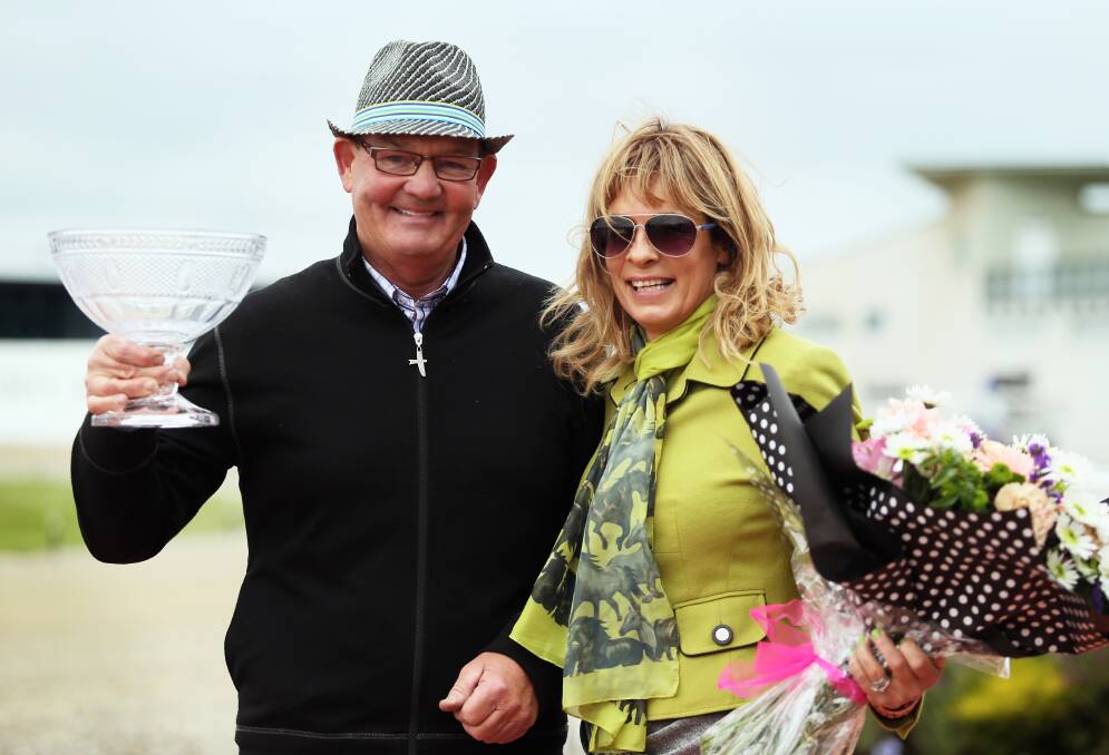 PREPARED: Barry Purdon, with wife Katrina Purdon, can expect tough competition at the Australiasian Breeders Crown semi-final in Ballarat. PICTURE: Getty Images