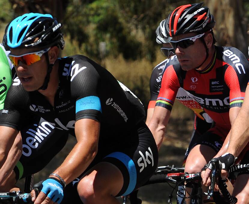 Ready to dominate: Richie Porte, left, and Cadel Evans have the form to dominate Sunday’s road race at Buninyong.