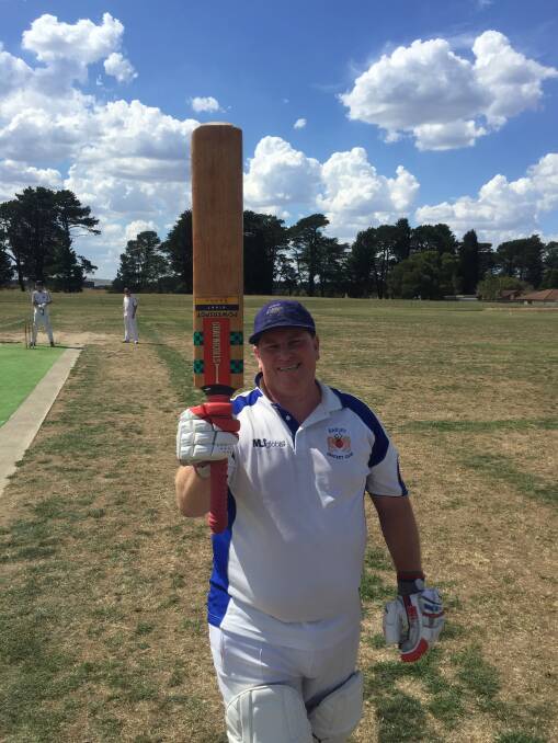 About time: Darren Hynes made it to his first century in a 31-year batting career. PICTURE: Ben Gould