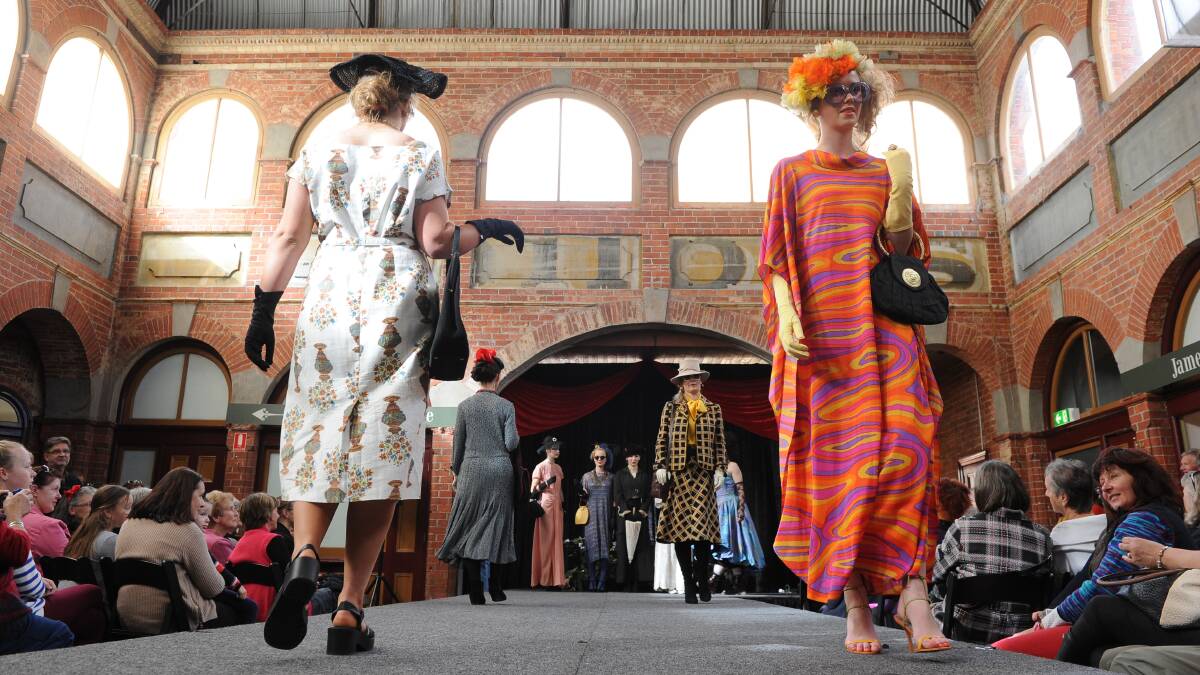 Step back in time: Fashion of bygone eras take the stage at the Mining Exchange as a part of Ballarat Heritage Weekend. PICTURE: JUSTIN WHITELOCK