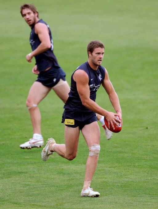 OLD TIMES: Darley star Jake Edwards back in his playing days for Carlton. PICTURE: GETTY IMAGES