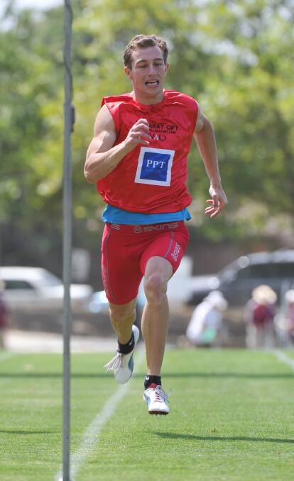 From the back: Joel Bee will be the backmarker in the Stawell Gift heats. PICTURE: LACHLAN BENCE
