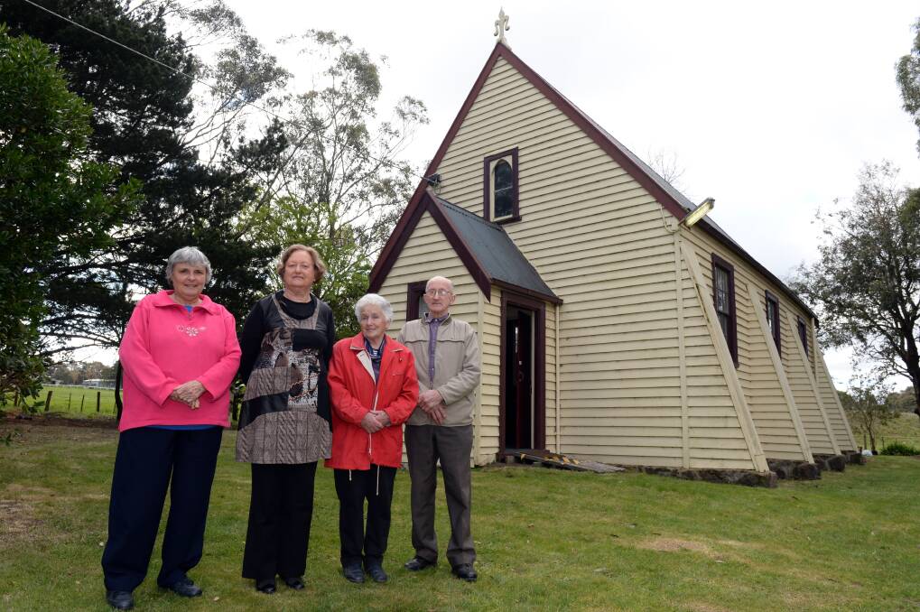 Special service: Rose Young, Heather Stokes, Pat Dobbyn and Howard Williams will all help Scotsburn Union Church celebrate its 130th anniversary. PICTURE: KATE HEALY