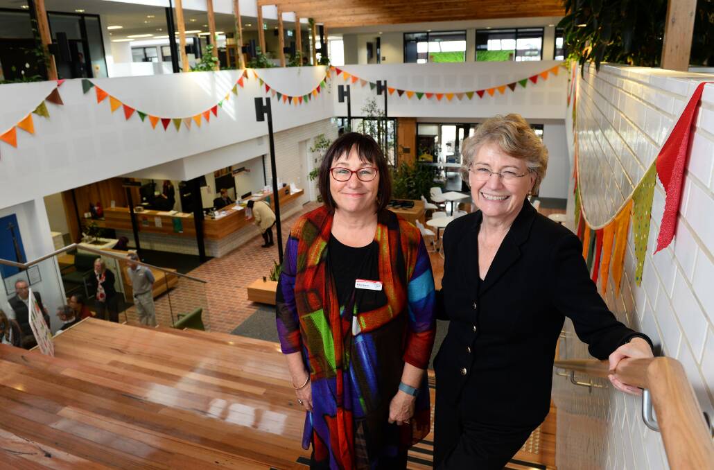 Sharing: Ballarat Community Health chief executive Robyn Reeves and Yakima Neighbourhood Health Services’ Anita Monoian.