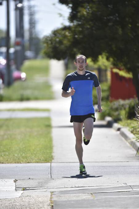 New home: Runner David McNeill has moved to Ballarat to prepare for the 2016 Olympic Games. PICTURE: JEREMY BANNISTER 