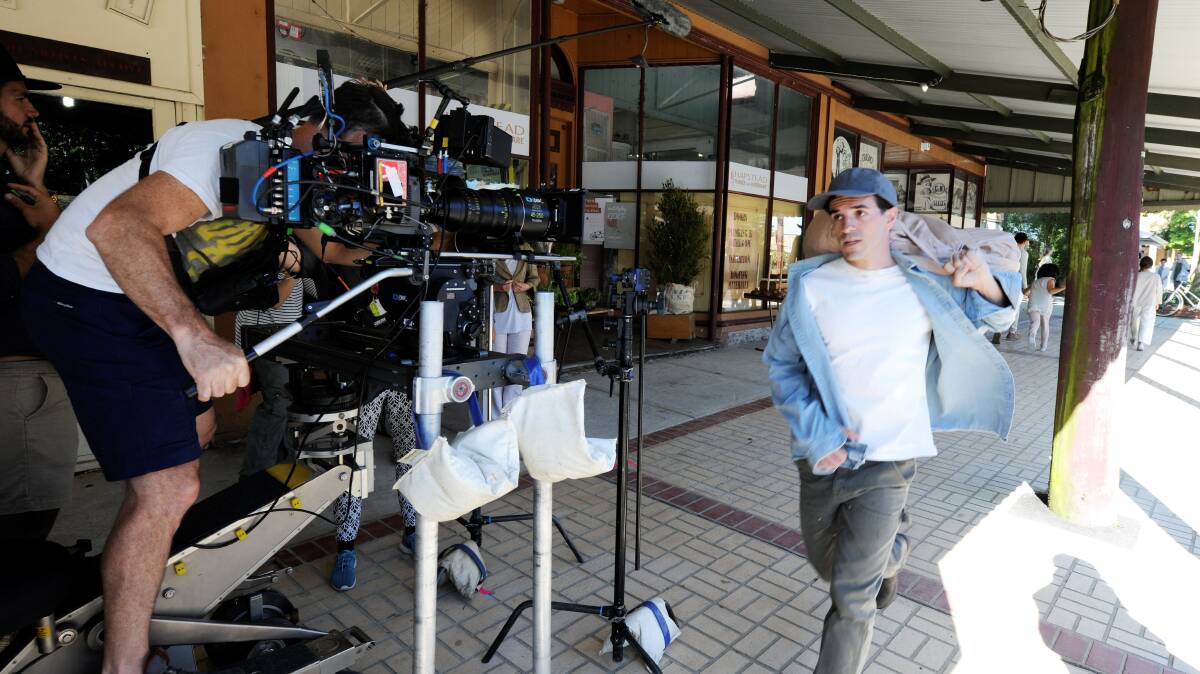 Ballan was turned into a film set on Friday for the filming of scenes for US mini-series Childhood’s End. PICTURE: LACHLAN BENCE
