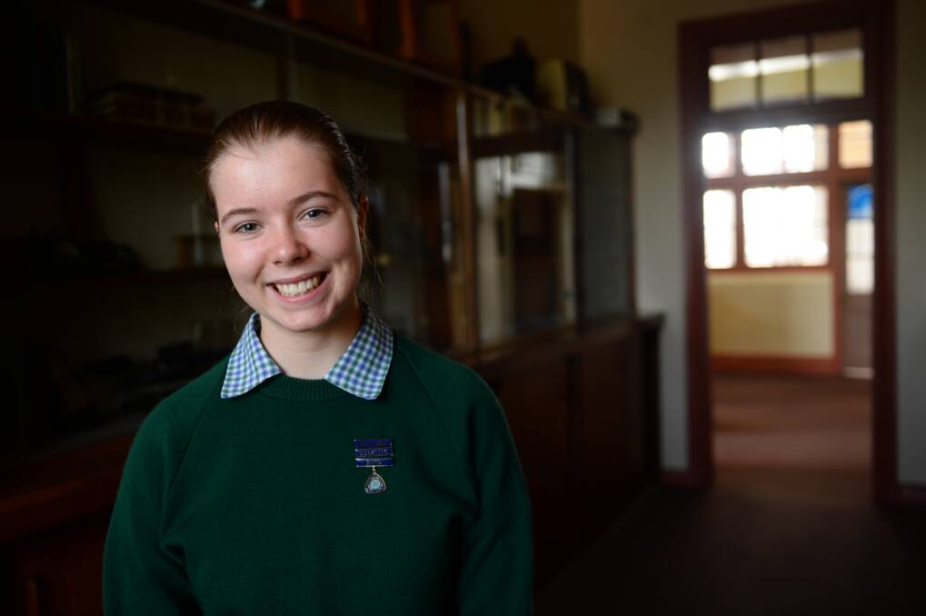 Plenty to say: Ballarat High School student Laura Benney will represent Victoria at the national Legacy public speaking finals in Townsville. PICTURE: ADAM TRAFFORD
