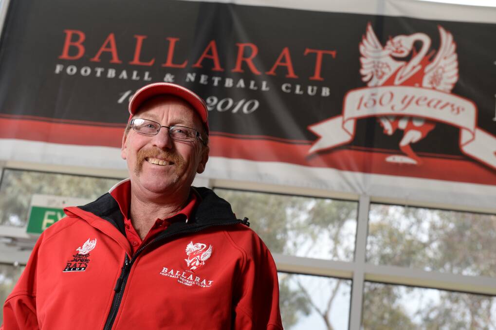 Number one fan: Don Ross has spent 30 years volunteering at the Ballarat Football Club.
PICTURE: KATE HEALY