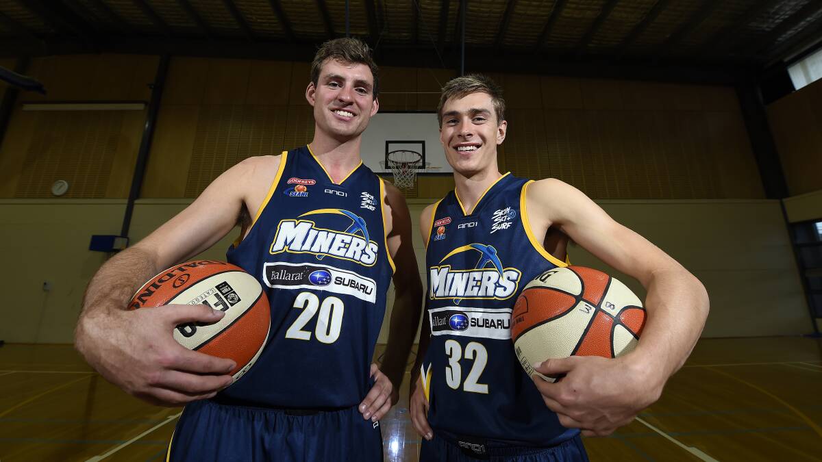 Leaders: Ballarat Miners captain Liam Gibcus and vice-captain Anthony Fisher.