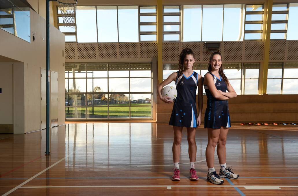 UNCERTAIN: Rising stars of netball, Gracie and Kathryn O’Dwyer, fear for the future of Ballarat Pride – the city’s pathway into state netball. PICTURE: ADAM TRAFFORD 