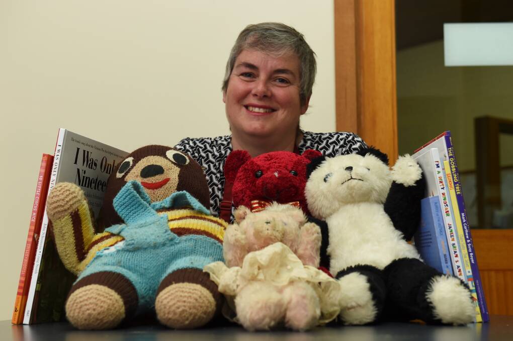 Search: Clunes Booktown Festival manager Sheila Hollingworth wants to find a teddy-maker. PICTURE: LACHLAN BENCE