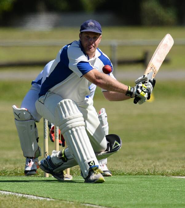 HEADS UP: Darley’s Matt Cape batting without a helmet against Golden Point earlier this month. 
Picture: ADAM TRAFFORD