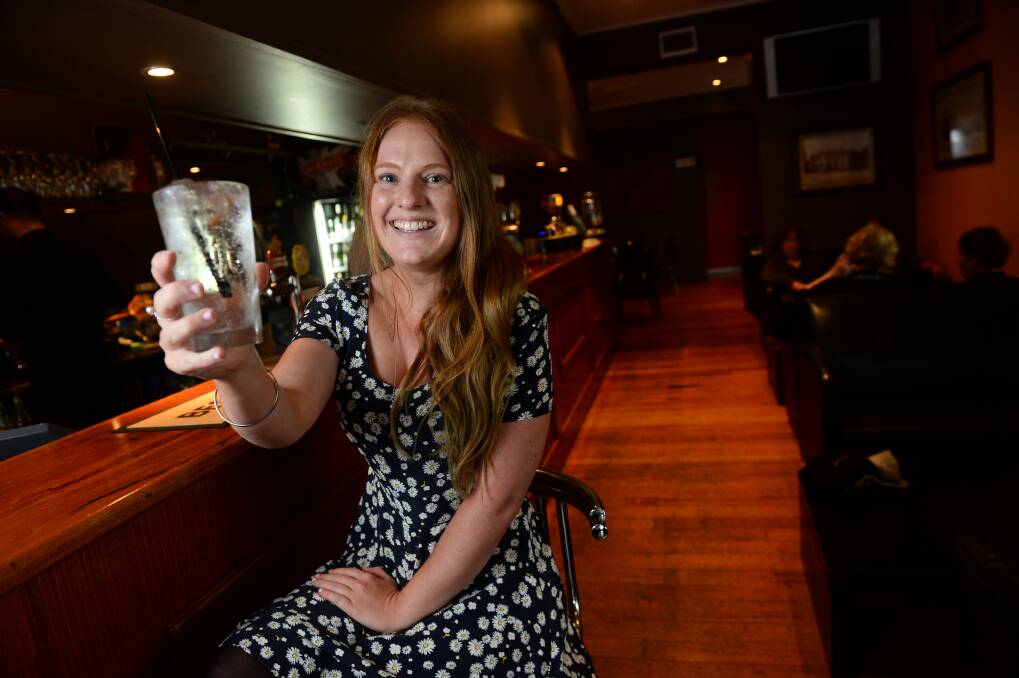 Cheers: Alicia Thomas doesn’t need alcohol to have a good time.