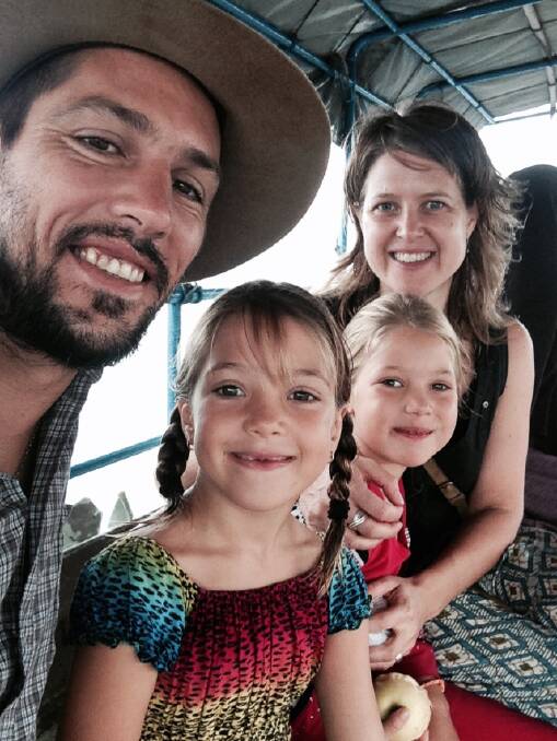 Safe: The Comber family, of Daylesford, has made contact with relatives in Australia after the Nepal earthquake.