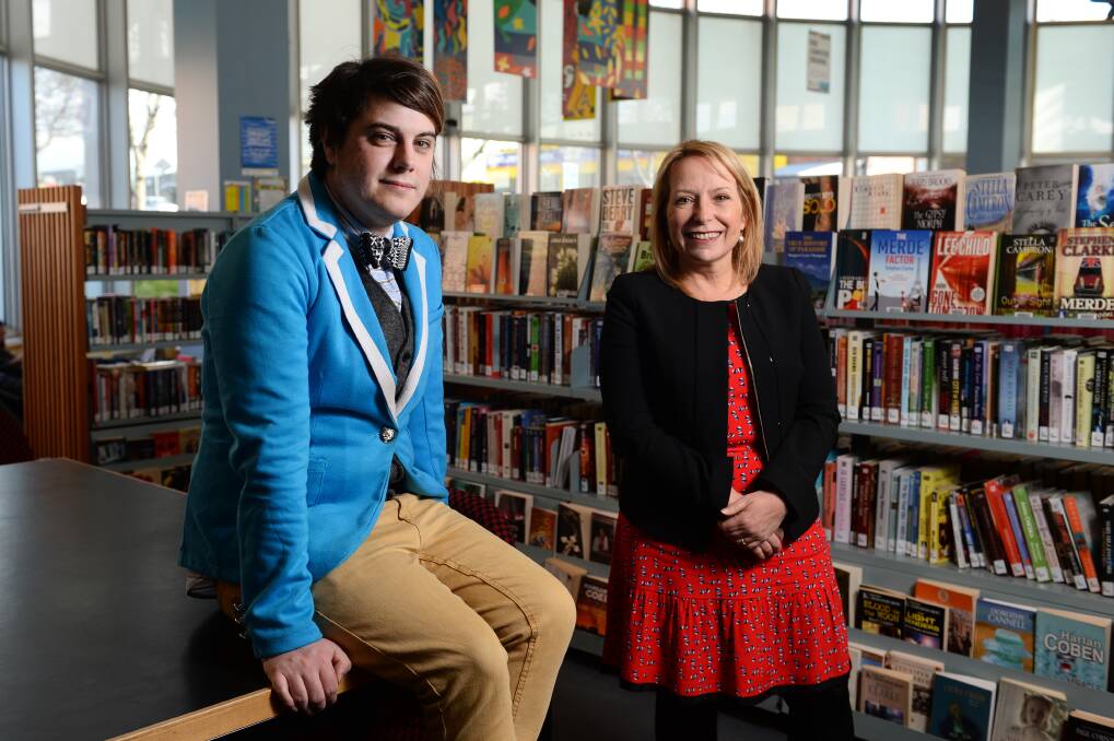 Access: Library officer Luke Donehue with learning and diversity manager Jenny Fink.
PICTURE: ADAM TRAFFORD