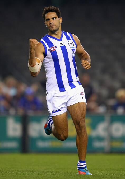 Injured: North Melbourne’s Daniel Wells may play for the Roosters on Sunday. PICTURE: GETTY IMAGES