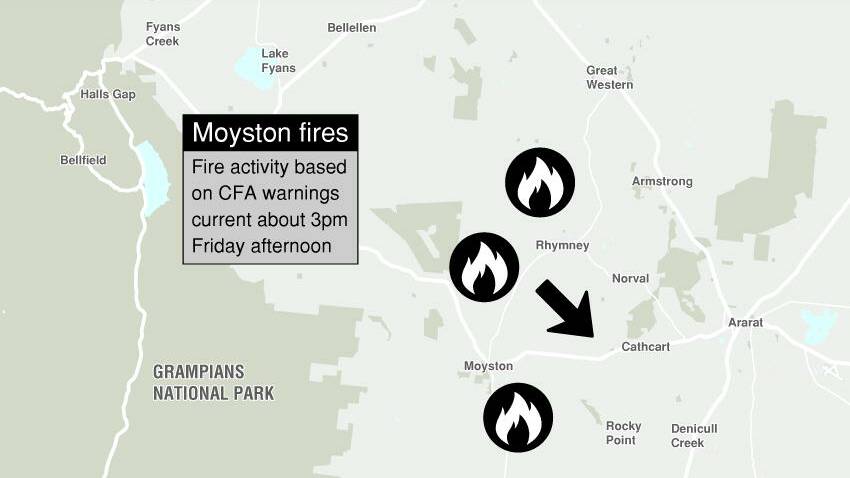 Moyston fire destroys one home, threatens others