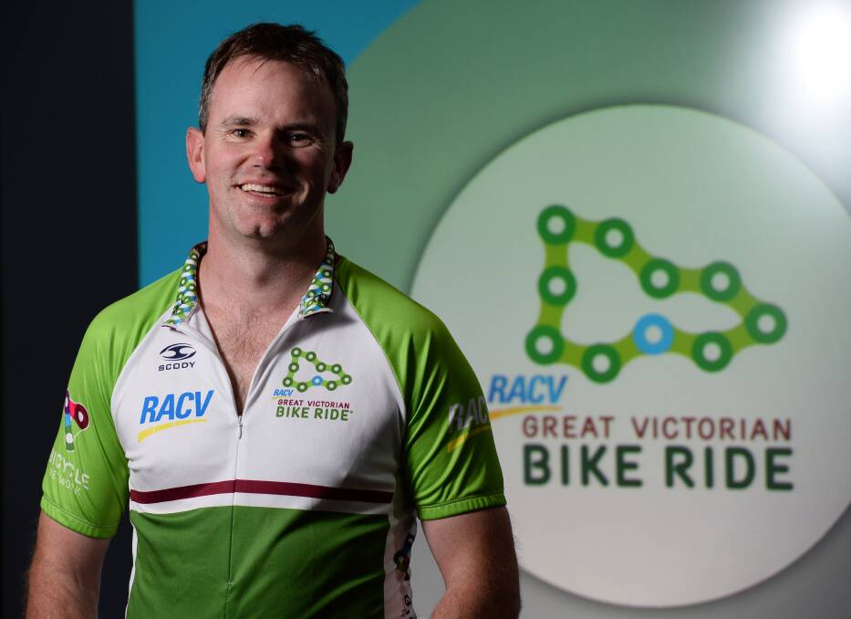 Spruiking the benefits: Bicycle Network’s general manager of events Darren Allen is encouraging residents to take part in the Great Victorian Bike Ride starting in Ballarat in November. PICTURE: ADAM TRAFFORD