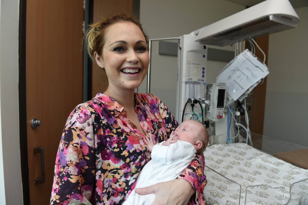 Survivor: Eliza Gravenhall with son Bob, who weighed less than a kilogram when born prematurely at St John of God Hospital. PICTURE: LACHLAN BENCE