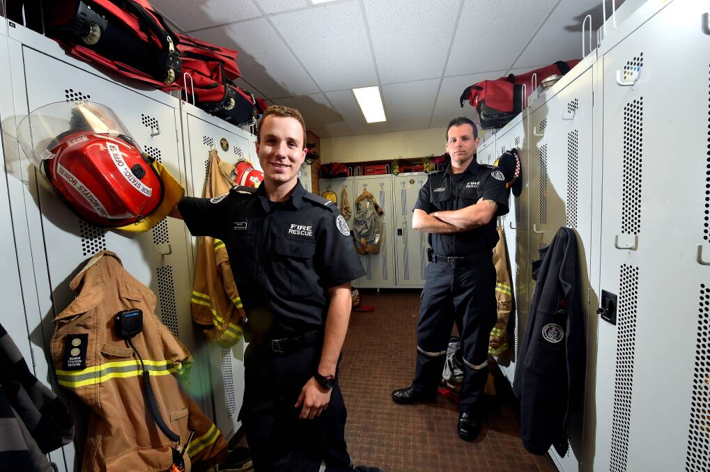 Career dream: Recruits Brett Nagorcka and David Nightingale in their new workplace. PICTURE: JEREMY BANNISTER
