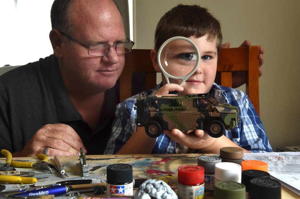 Hobby: Sean Haley and his grandson Alex Haley-Christy are keen modellers and will be exhibiting at this years Swap ‘n’ Sell  PICTURE: JEREMY BANNISTER
